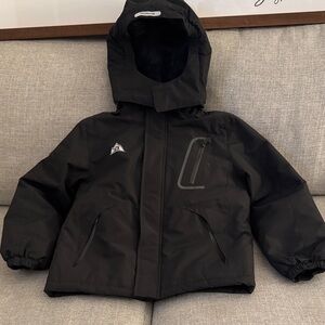 Moerdeng Kids Black Sherpa lined snow jacket